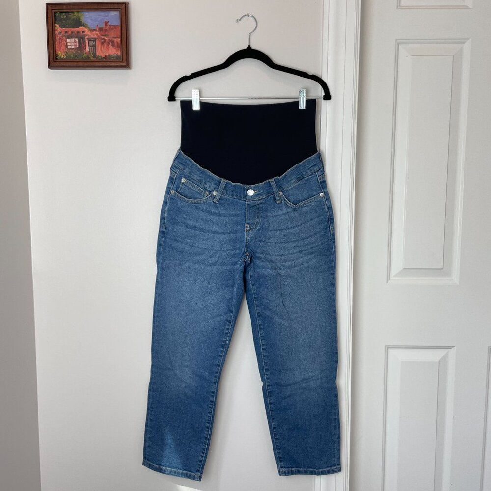 GAP Maternity Full Panel Girlfriend Jeans - medium wash - 28S
